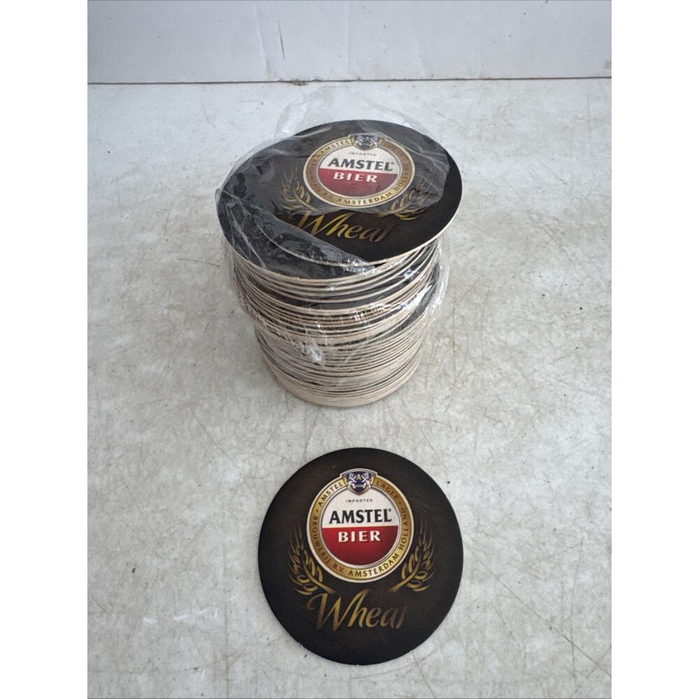 AMSTEL WHEAT BIER Beer COASTER, MAT, Amsterdam, HOLLAND 2012, 140 Years Ago Lot